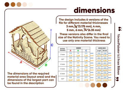 Nativity Barn with & without Holy Family