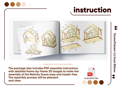 Nativity Barn with & without Holy Family