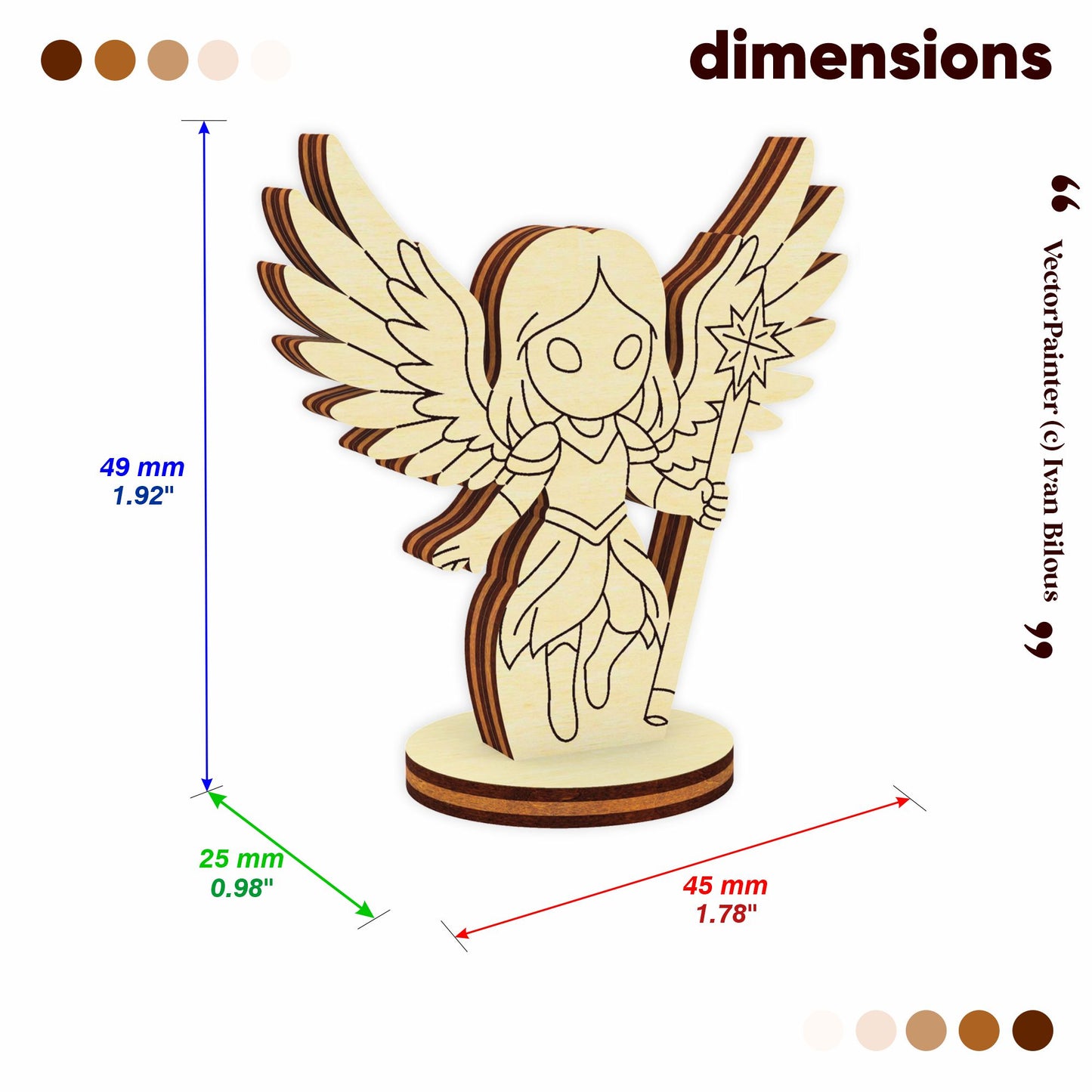 Celestial Angel Figurine - Laser Cut File SVG & DXF