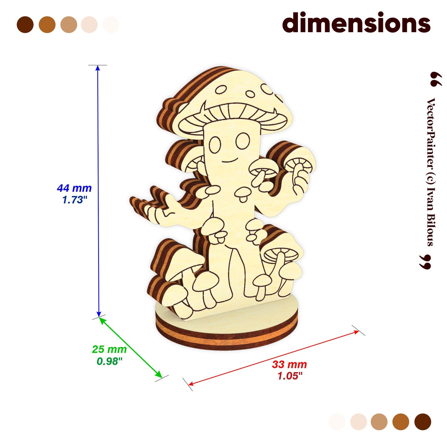 Mushroom Folk - Laser Cut File SVG & DXF
