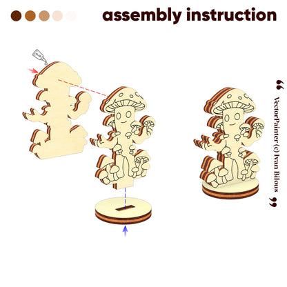 Mushroom Folk - Laser Cut File SVG & DXF