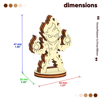 Fire Elemental - Laser Cut File SVG & DXF