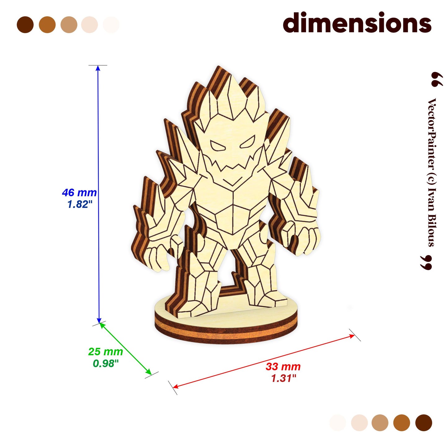 Crystal Golem - Laser Cut File SVG & DXF