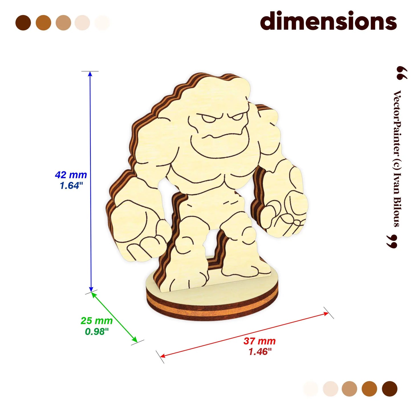 Stone Golem - Laser Cut File SVG & DXF
