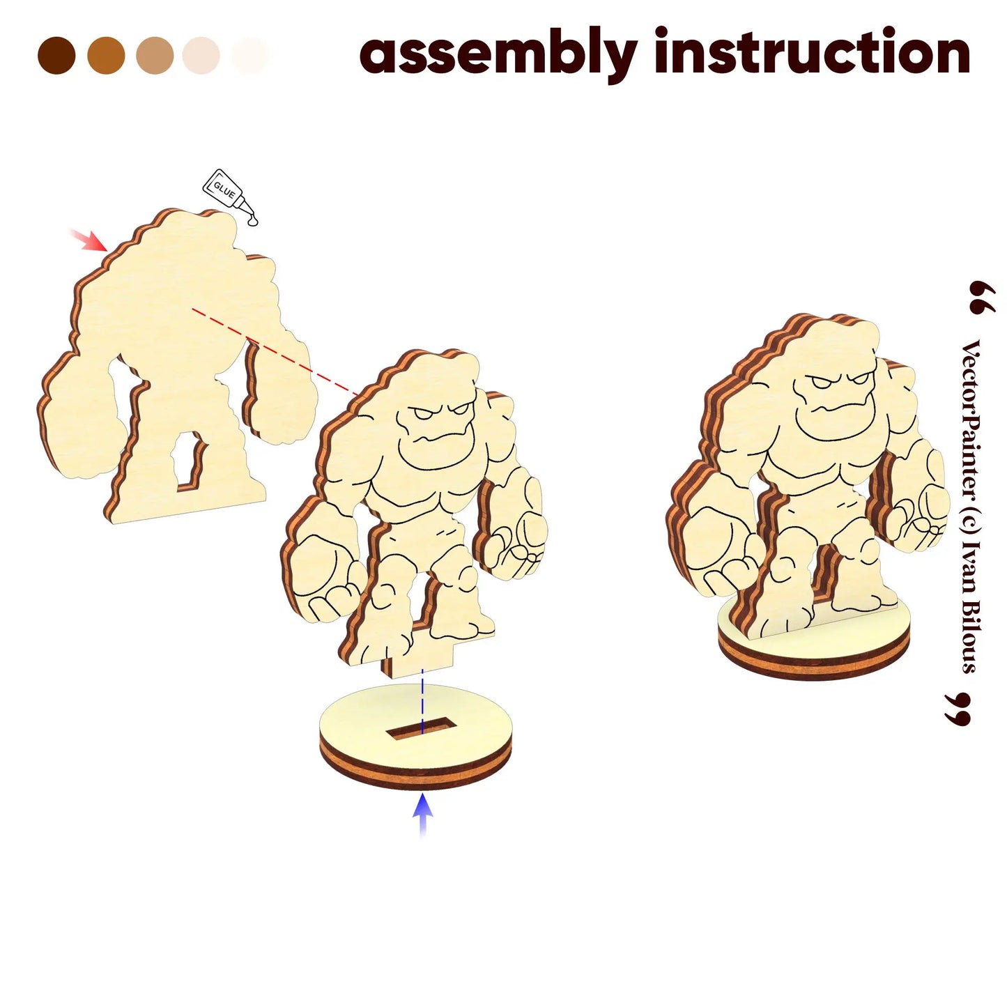 Stone Golem - Laser Cut File SVG & DXF