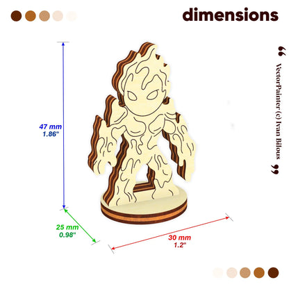 Lava Elemental Figurine - Laser Cut File SVG & DXF