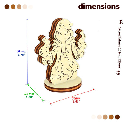 Shadow Mage Figurine - Laser Cut File SVG & DXF
