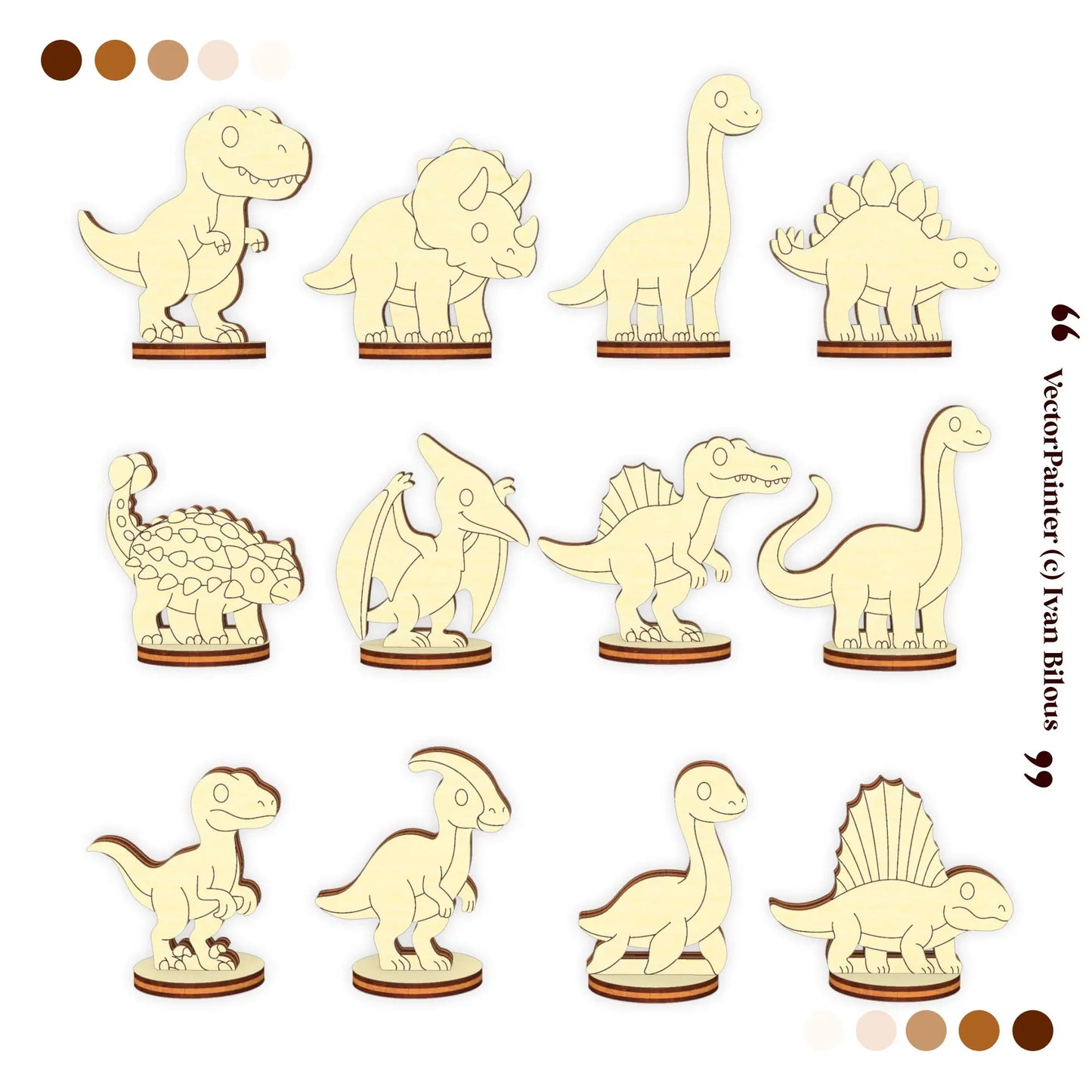 Dinosaur SVG Bundle Laser Cut File