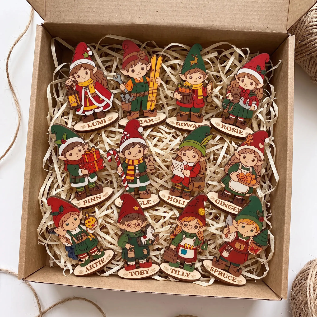 Set of 12 Santa’s Little Helpers Toys Laser Cut File