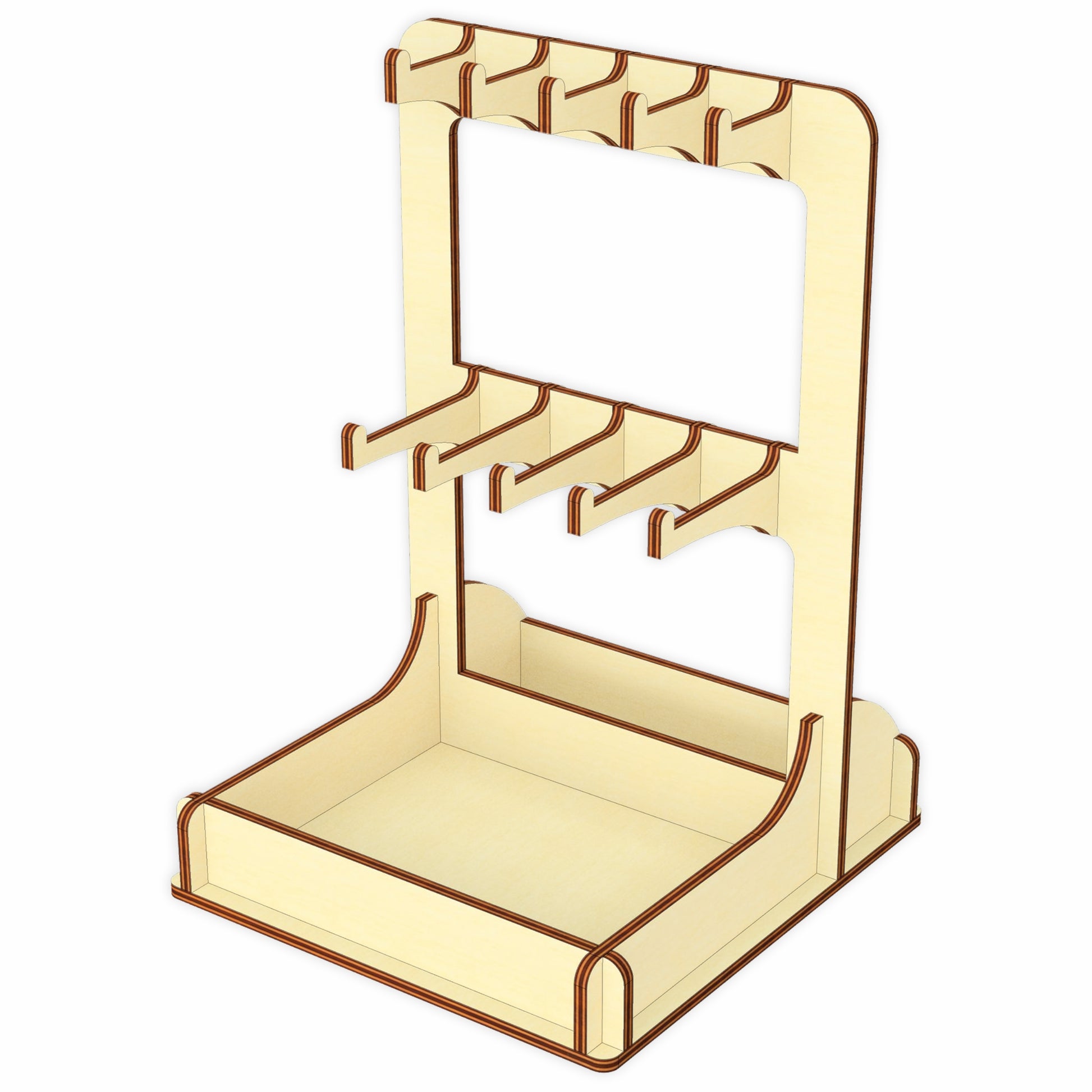 Laser cut Keychain Stand design made from plywood