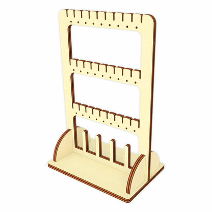 Laser cut Jewelry Stand design made from plywood.