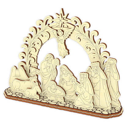 Schwibbogen with Nativity Scene