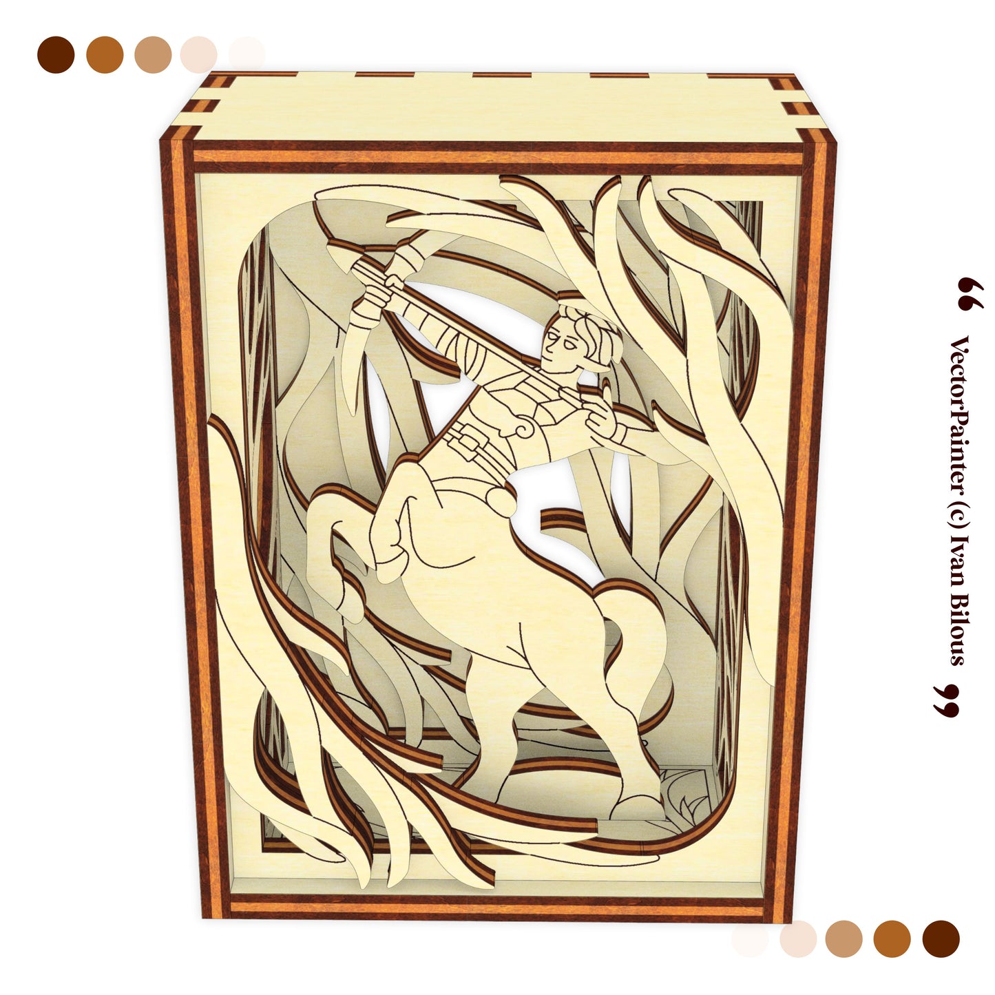 Diorama de Fantasía de Centauro - Archivo de Corte Láser SVG y DXF