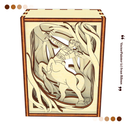 Diorama de Fantasía de Centauro - Archivo de Corte Láser SVG y DXF