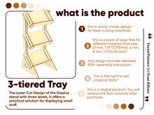 Load image into Gallery viewer, Downloadable laser cut file for 3-tiered tray
