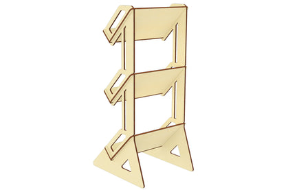 Downloadable and easy-to-assemble laser cut file for 3-tiered tray