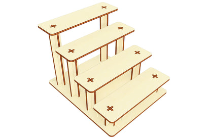 Download SVG file for tiered display stand laser cutting