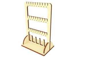 Miniature laser cut model: Jewelry Stand with customizable design.