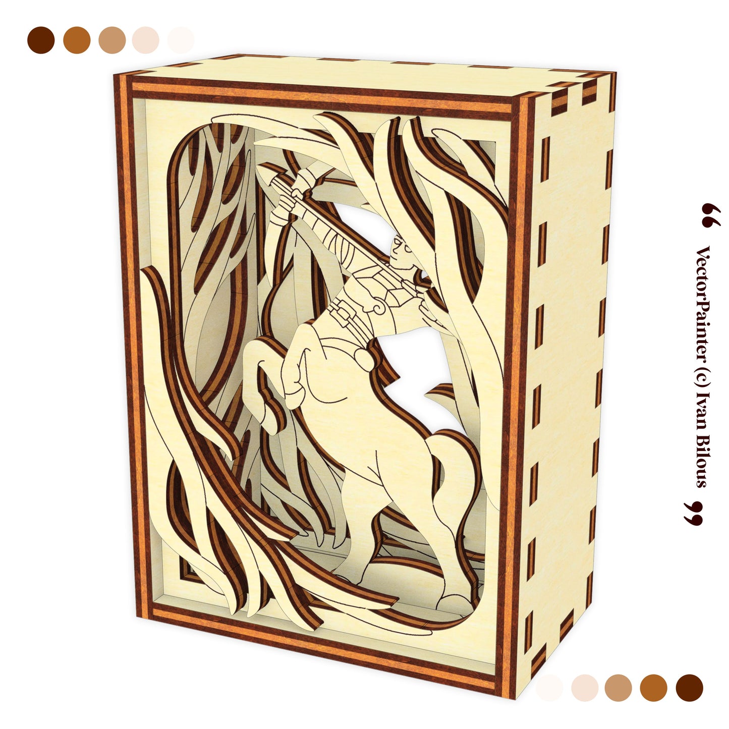 Diorama de Fantasía de Centauro - Archivo de Corte Láser SVG y DXF