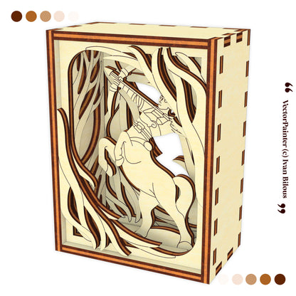 Diorama de Fantasía de Centauro - Archivo de Corte Láser SVG y DXF