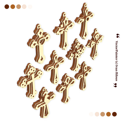 Christianity Crosses Bundle - Laser Cut File SVG & DXF