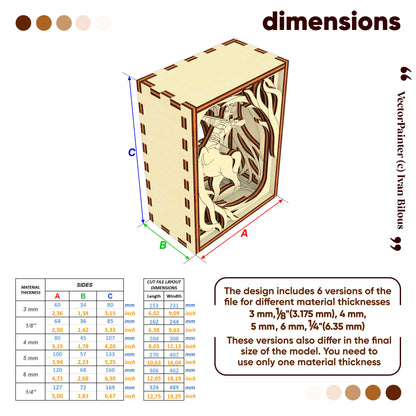 Diorama de Fantasía de Centauro - Archivo de Corte Láser SVG y DXF