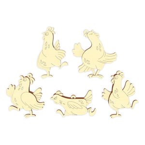 Easter Chicken Ornament - Set of 5 Hens
