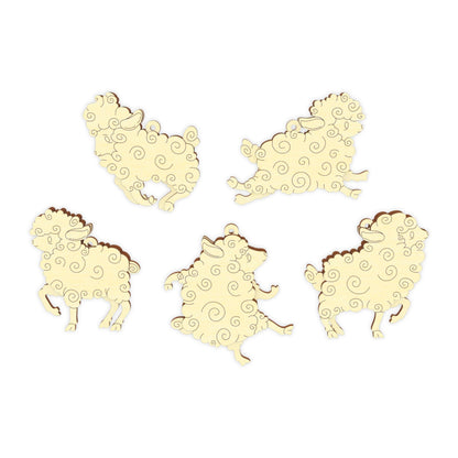 Easter Sheep Ornament - Set of 5