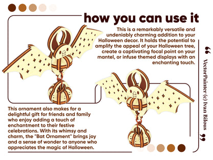 Halloween Bat Ornament