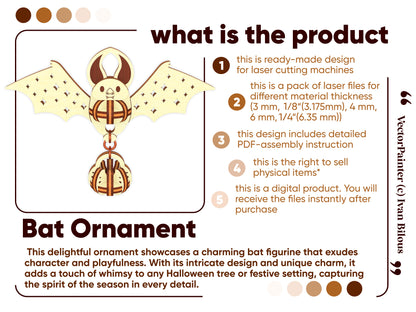Halloween Bat Ornament