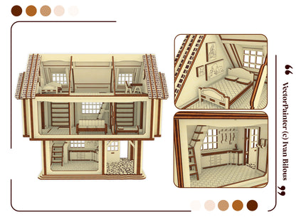 Dollhouse with Doll Furniture