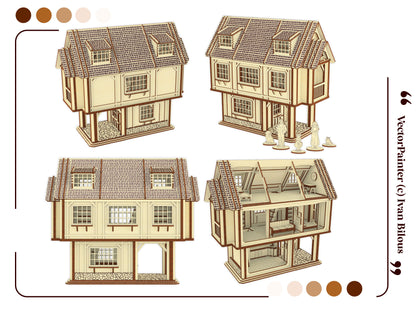 Dollhouse with Doll Furniture