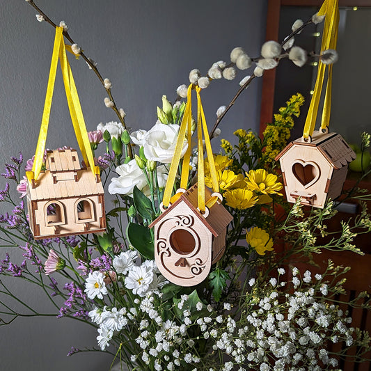 Birdhouses 10 ornaments