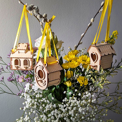 Birdhouses 10 ornaments