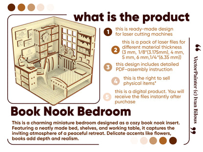 Book Nook - Dollhouse Bedroom