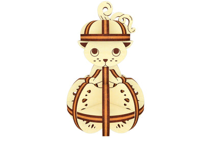 Halloween Cat in the Pumpkin Ornament