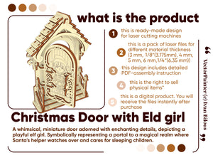 Christmas Elf Girl Door