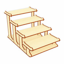 Load image into Gallery viewer, Laser cut file: Tiered display stand design on plywood
