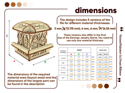 Earrings Jewelry Stand