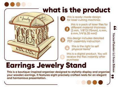 Earrings Jewelry Stand