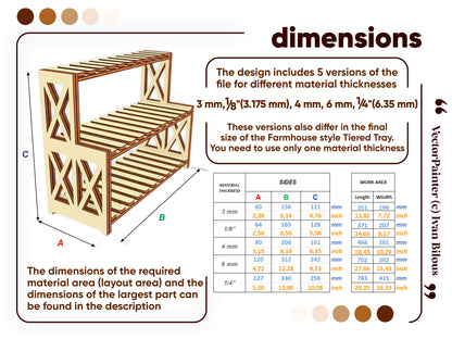 Farmhouse style Tiered Tray