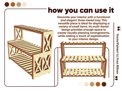 Farmhouse style Tiered Tray
