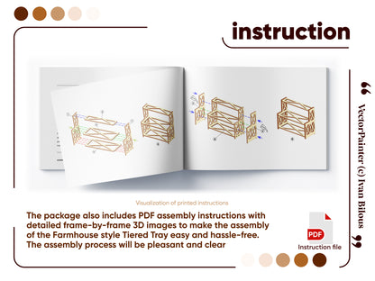 Farmhouse style Tiered Tray