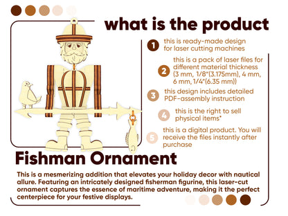 Fisherman Ornament