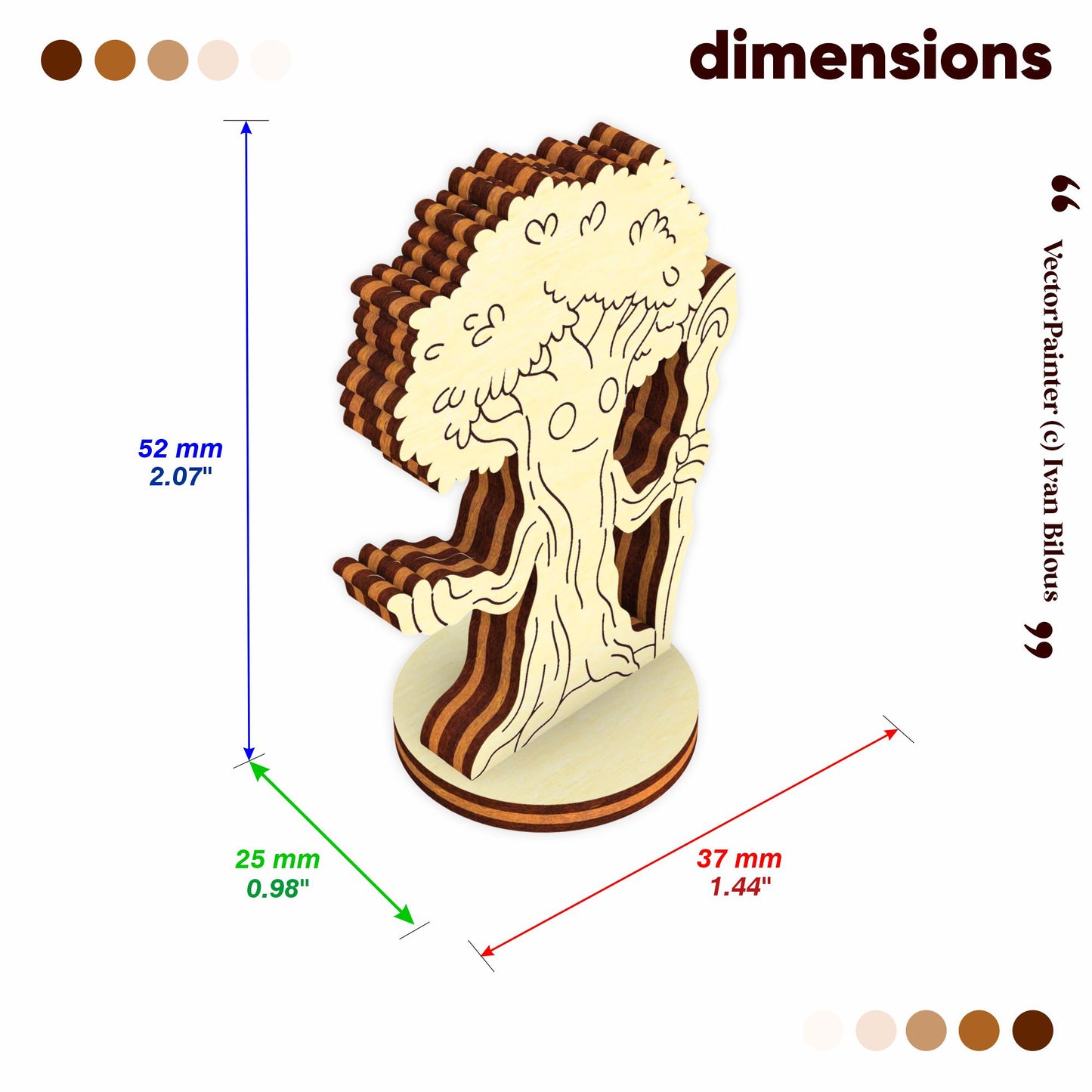 Forest Guardian Tree - Laser Cut File SVG & DXF