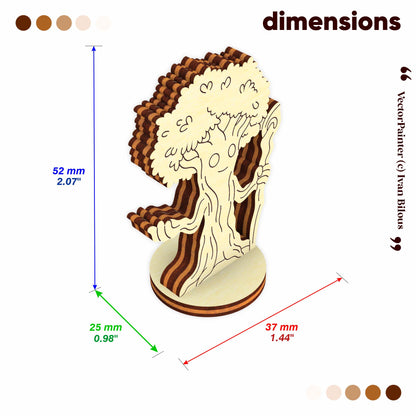 Forest Guardian Tree - Laser Cut File SVG & DXF