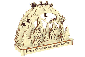 Download SVG file for Christmas arch laser cutting.