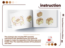 Load image into Gallery viewer, Assembly instructions of the Honey Bee Hive Laser Cut Miniature - Artistic Hive Design with Removable Honeycombs and Unique Bee-inspired Decorative Accents

