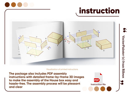 House with pull-out rooms-shelves