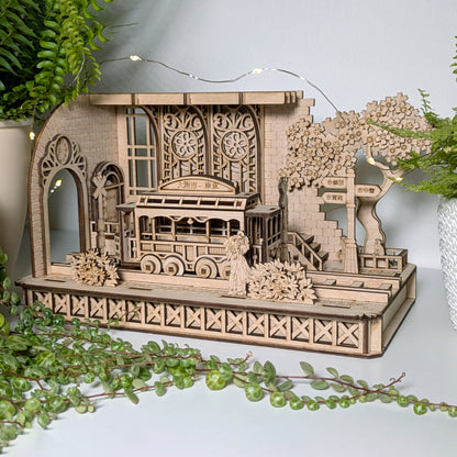 Japanese Tram Station Diorama